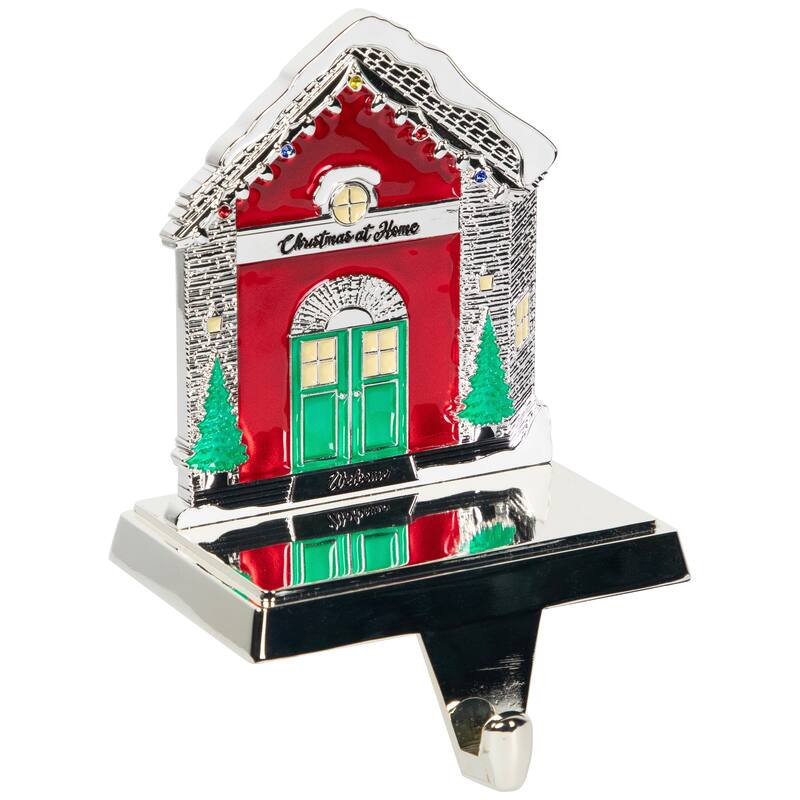 Welcome Christmas At Home House Stocking Holder - 4.5"