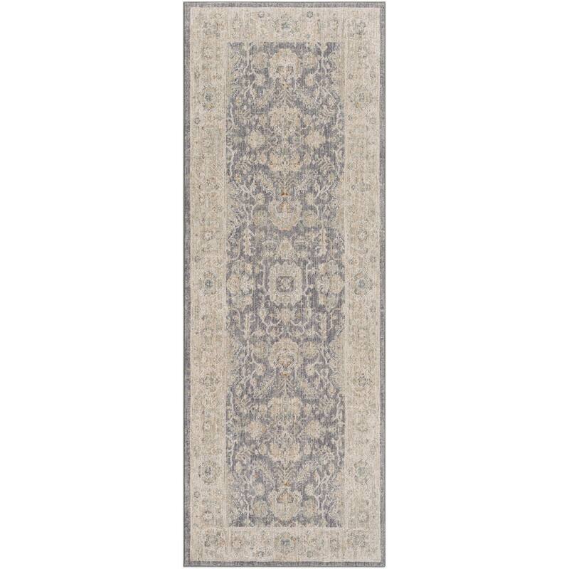 Livabliss Avant Garde Traditional Area Rug - 2' 7" x 7' 3" - Denim - Runner