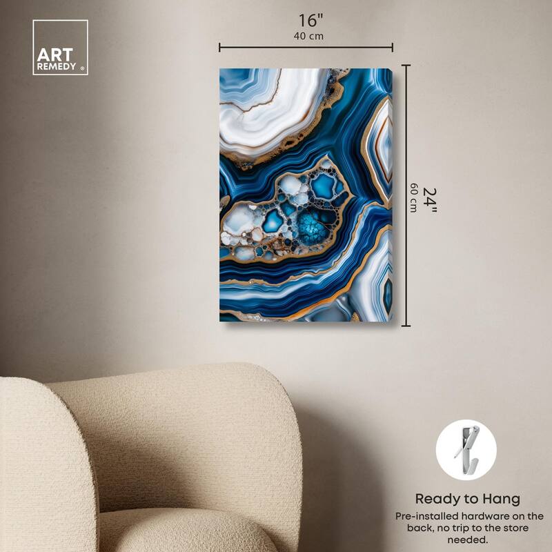 Azure Alveoli II Canvas by Art Remedy, Gallery Wrapped