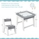 preview thumbnail 4 of 19, Kid's Table and Chairs Set with Double-sized Tabletop - 24" x 24" x 19.5"