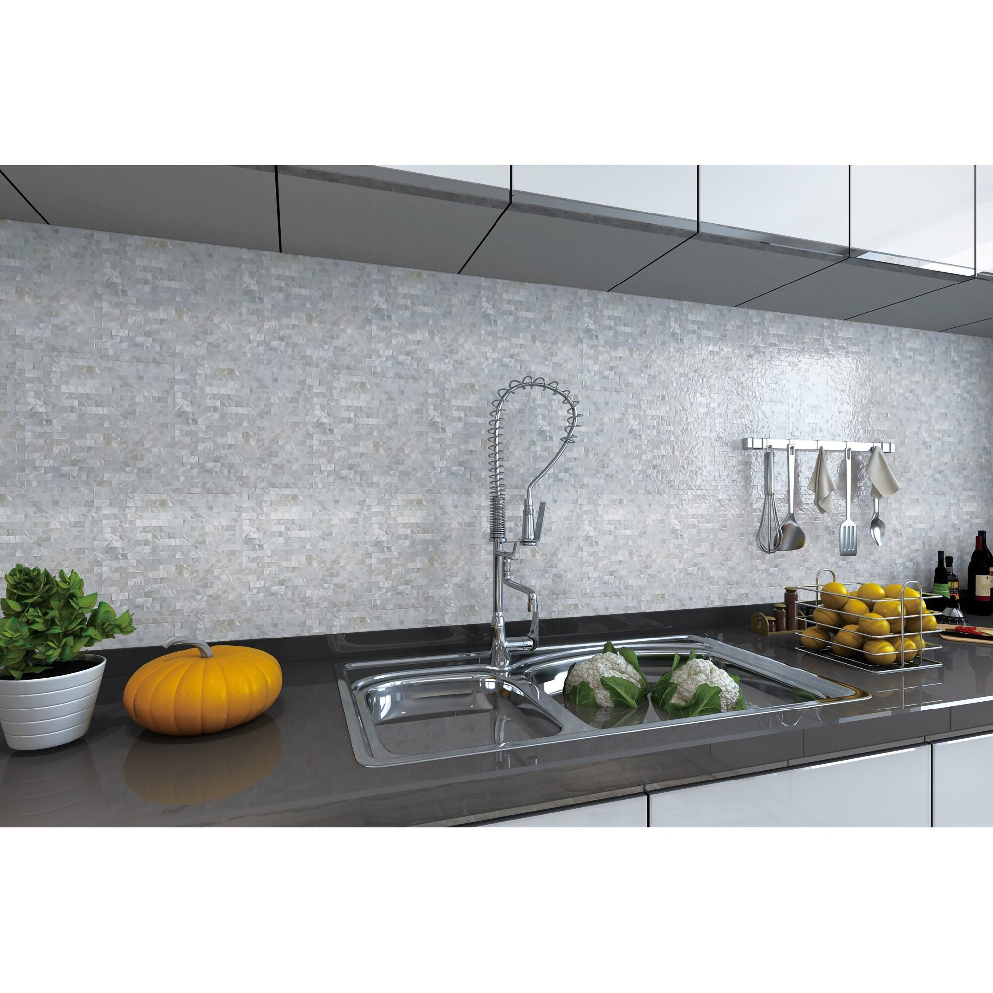 Art3d Mother of Pearl Shell Tile for Kitchen Backsplash ...
