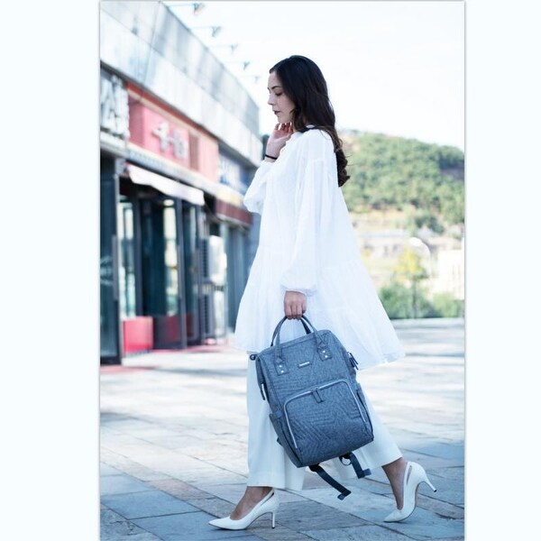 large quilted backpack