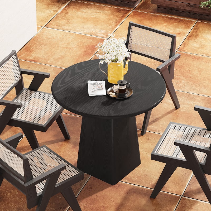 Round Dining Room Table, Farmhouse Kitchen Table for Dining/Living Room