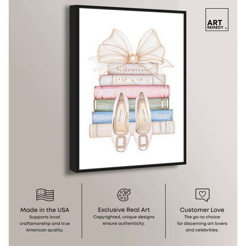 Bow And Buckles Canvas by Art Remedy