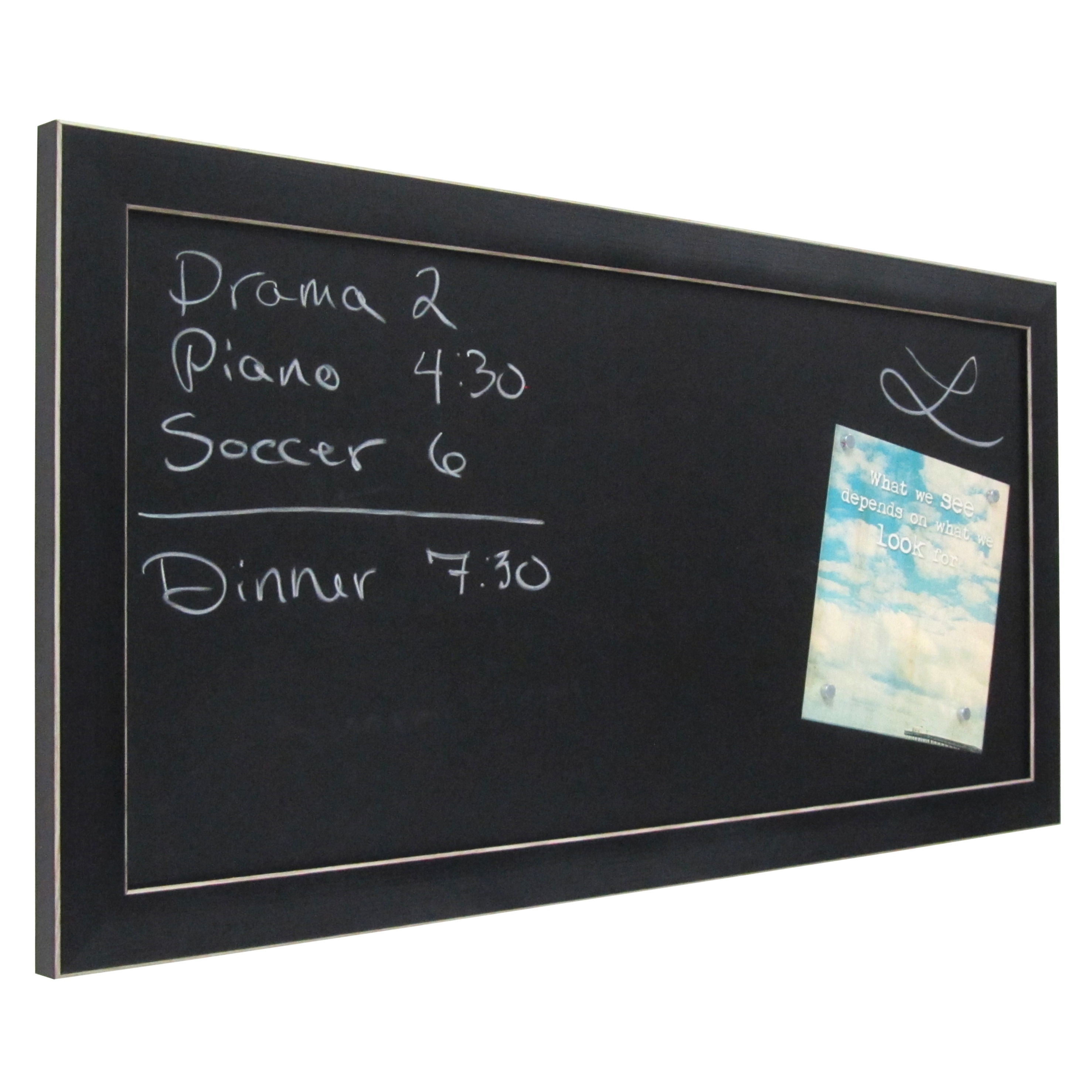 Black Framed Magnetic Chalkboard