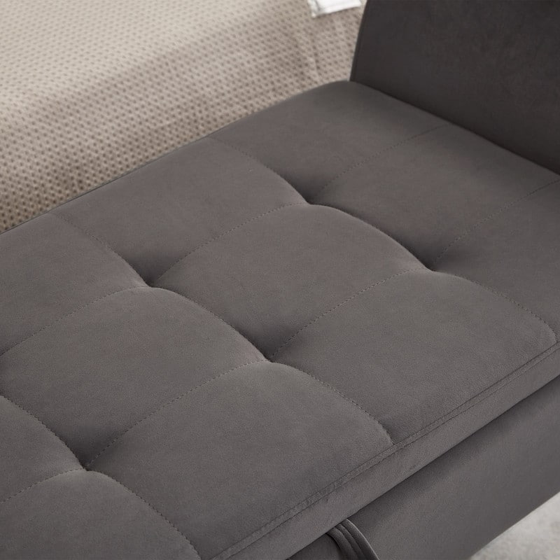 Modern Velvet Storage Accent Bench-51.5" x 18.3" x 22"