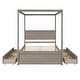 preview thumbnail 14 of 25, Full Canopy Platform Bed with Storage Drawers