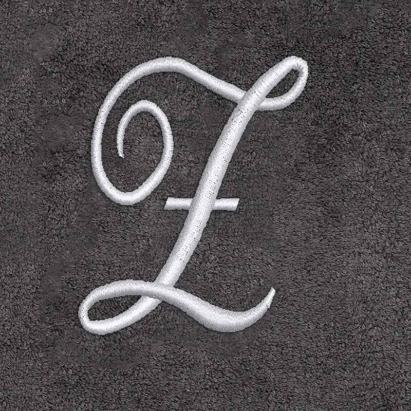Avanti Linens Granite/Silver Script Monogram Bath Towel Letter Z - Bath Towel