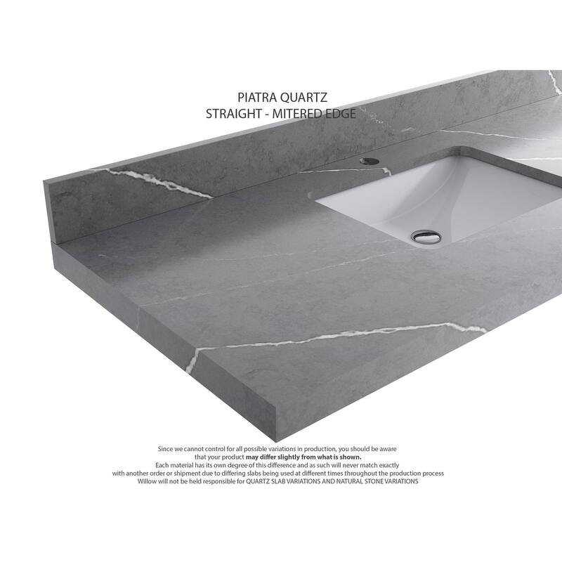 Willow Collections 24 x 22 Sonoma Teak Wood Single Bowl Sink Bathroom Vanity in Golden Teak with Countertop