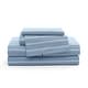 preview thumbnail 67 of 88, Tommy Hilfiger Printed Cotton Percale Sheet Set Effortless Stripe Blue - Full
