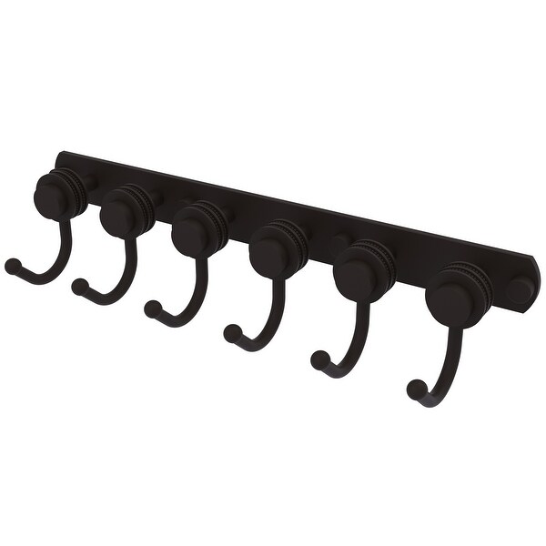 Allied Brass Mercury Collection 6 Position Tie and Belt Rack with Dotted Accent