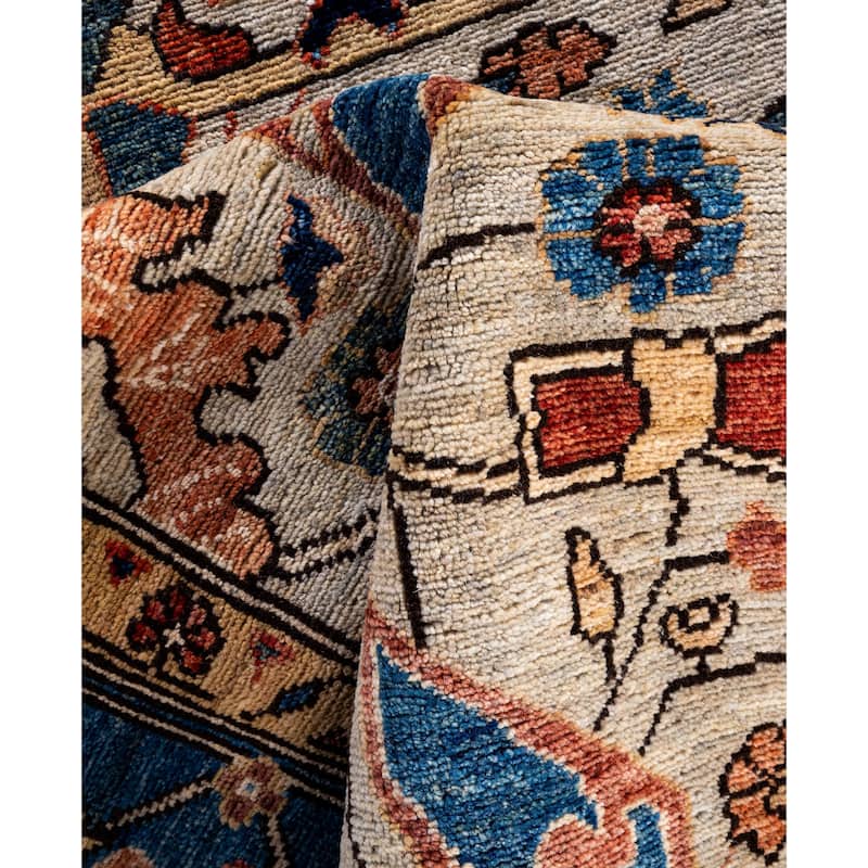 Serapi One-of-a-Kind Hand-Knotted Area Rug - Gray - 7' 10" x 9' 9"