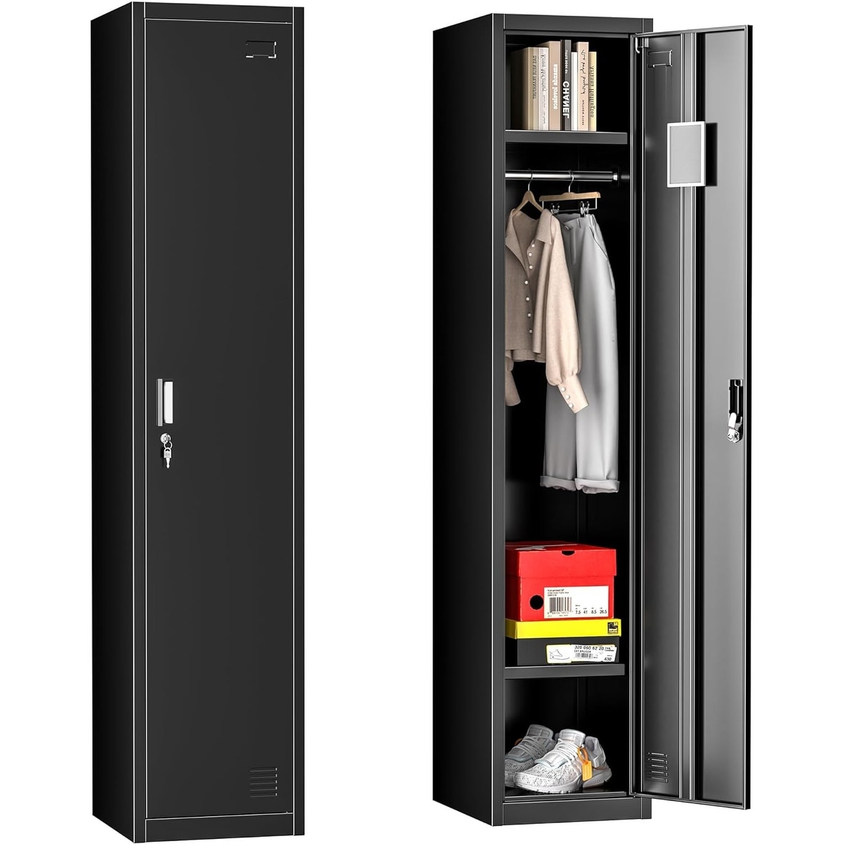 72'' H Single Door Metal Locker Storage Cabinet