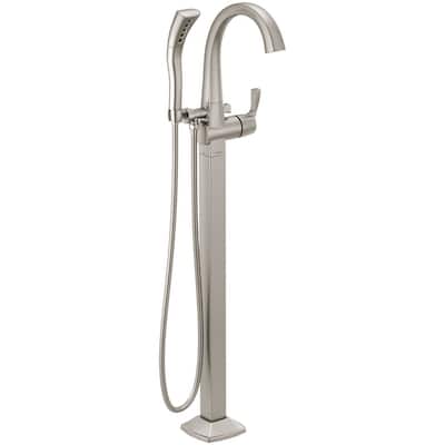 Delta Stryke Floor Mounted Tub Filler with Built-In Diverter -