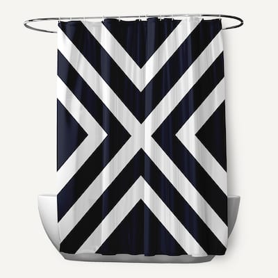 X' Stripes Pattern Shower Curtain