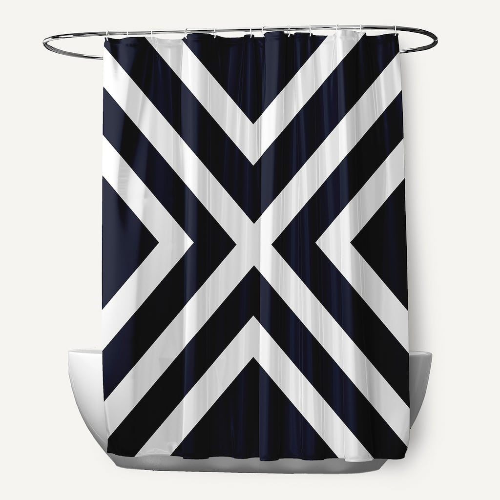 X' Stripes Pattern Shower Curtain
