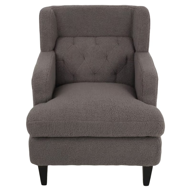 Brown 35.25" Upholstered Arm Chair