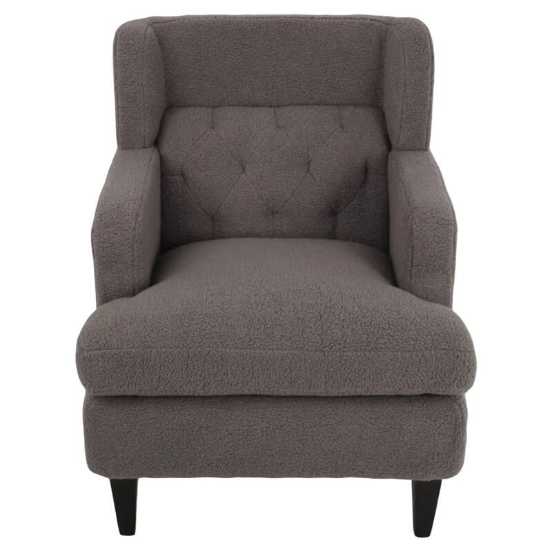 Brown Fabric Single Sofa Chair Club Chair Reading Chair Armchair