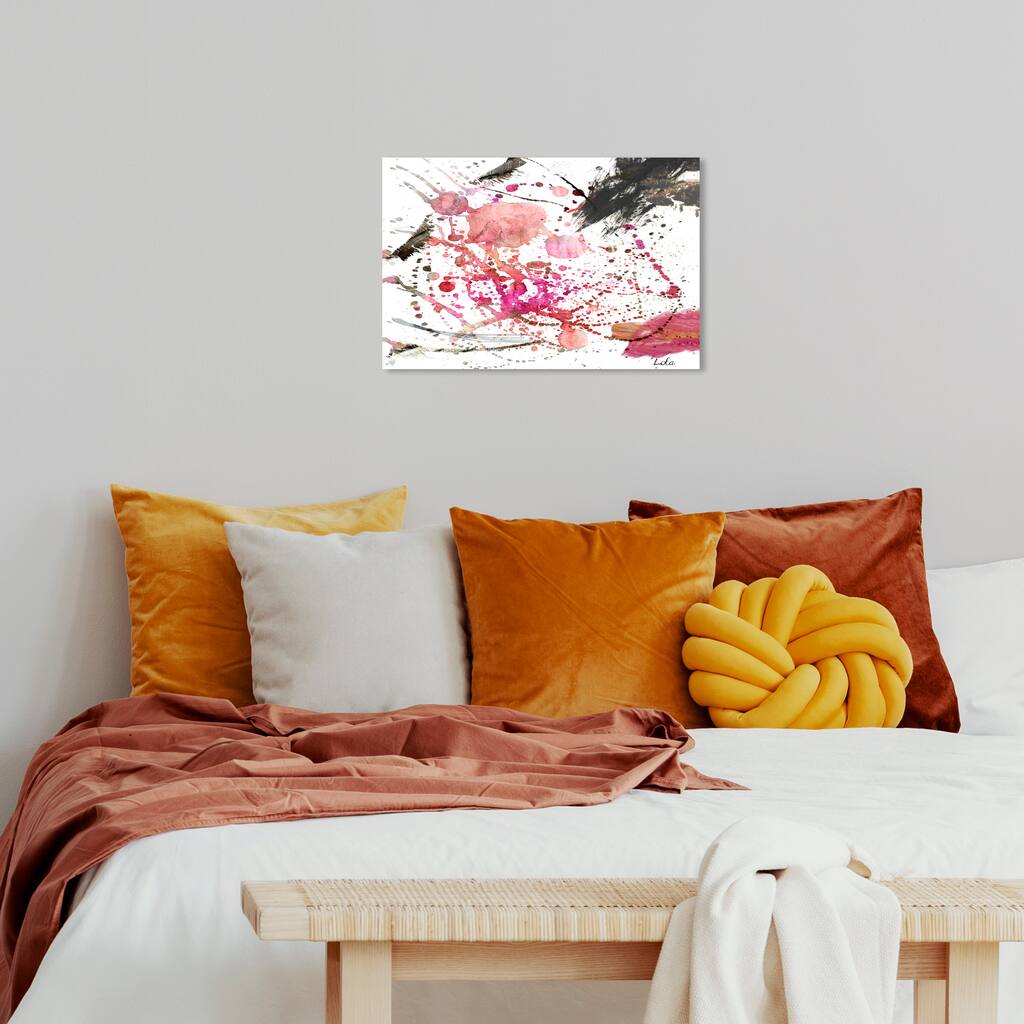 Wynwood Studio Canvas Abstract Dawn of Times HR Pink and Pastel Pink Modern & Contemporary Wall Art Canvas Print