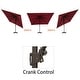 preview thumbnail 21 of 38, Outdoor 10 x 10 ft Square Double Top Patio Cantilever Offset Umbrella