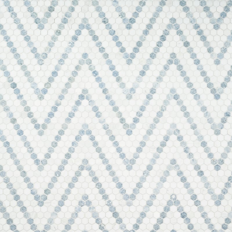 Ackland AKM-S-1X1LUP-CA 11" x 14" Marble Geometric Floor and Wall