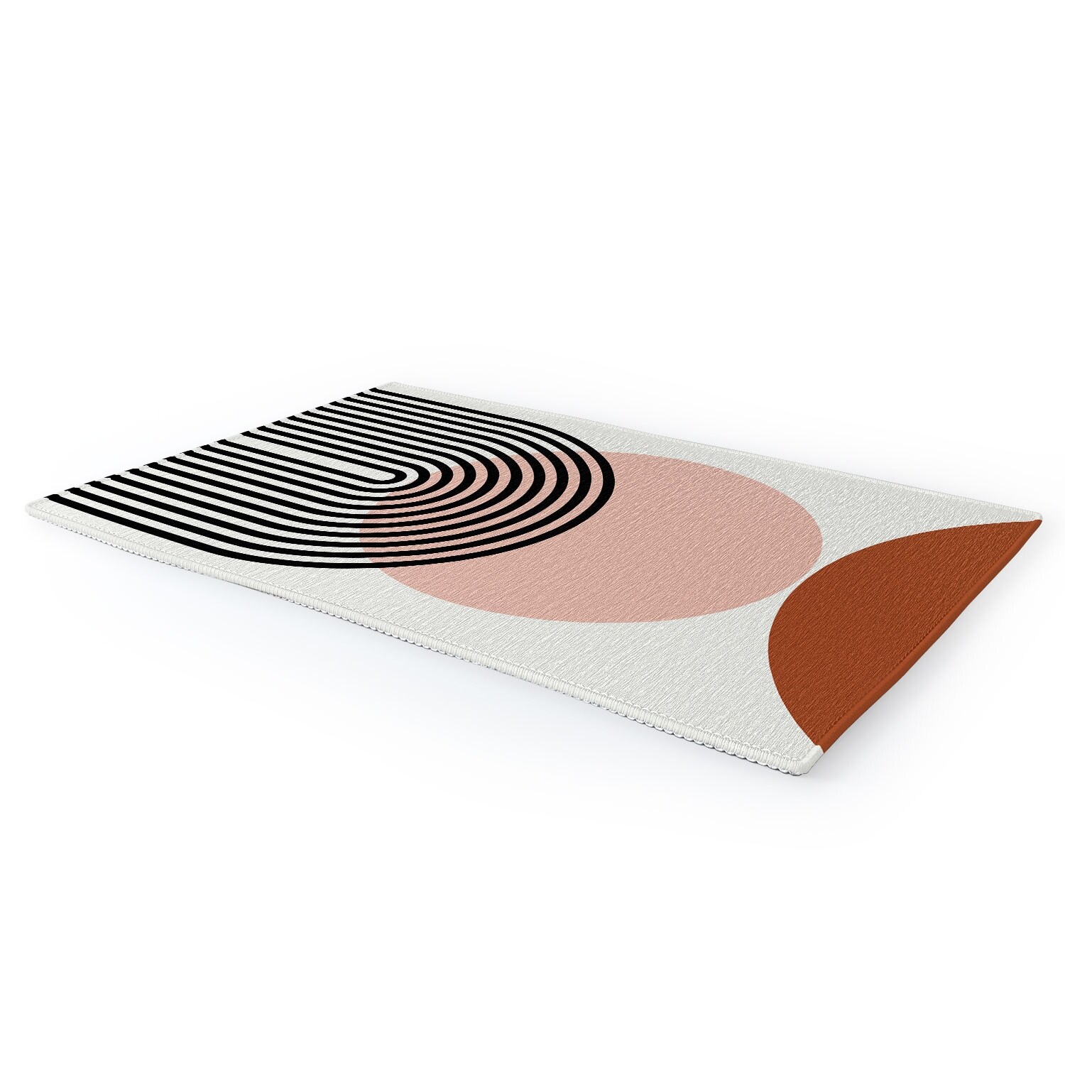 Miho terracotta sun and moon abstract Area Rug - Bed Bath & Beyond