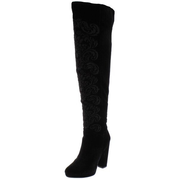 jessica simpson black over the knee boots