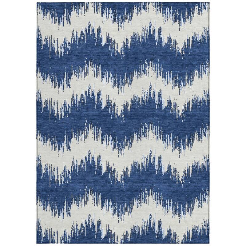 HomeRoots Chevron Transitional Rectangle Outdoor Rug