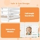 preview thumbnail 7 of 7, Kids Twin Over Twin House Bunk Bed with Guardrails and Ladder