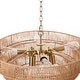 preview thumbnail 8 of 17, Dimmable 8-Light Hand-Woven Rattan Tiered Chandelier