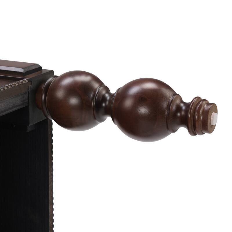 Wooden Sofa Side Table End Table, Coffee Table with Storage Drawer, Cocktail Table with Solid Gourd-Shaped Legs