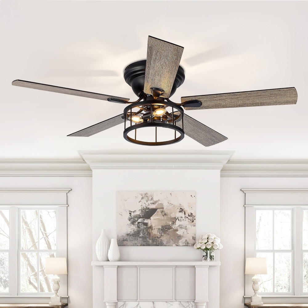 Korubo 3-light 52-inch Lighted Ceiling Fan Tiffany Style Parrot Shades  (remote controlled) - Walmart.com