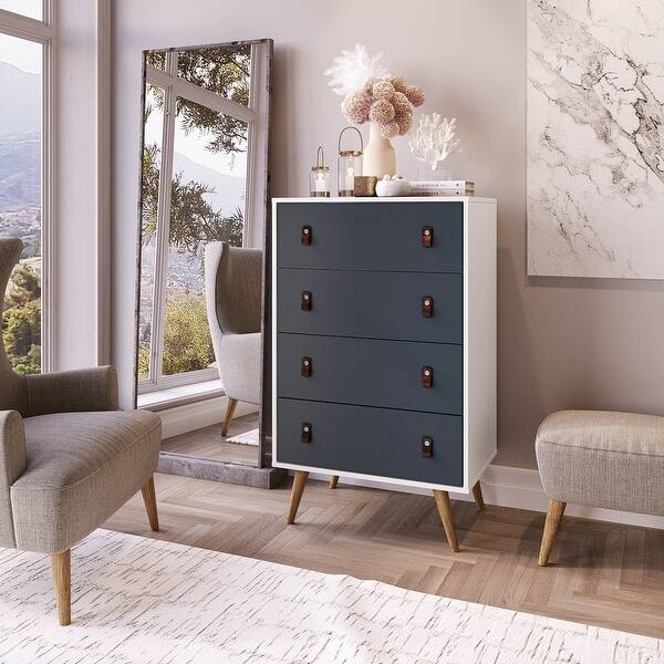 faux leather dresser Lada Black Faux Leather Upholstered Dresser by Ember Interiors