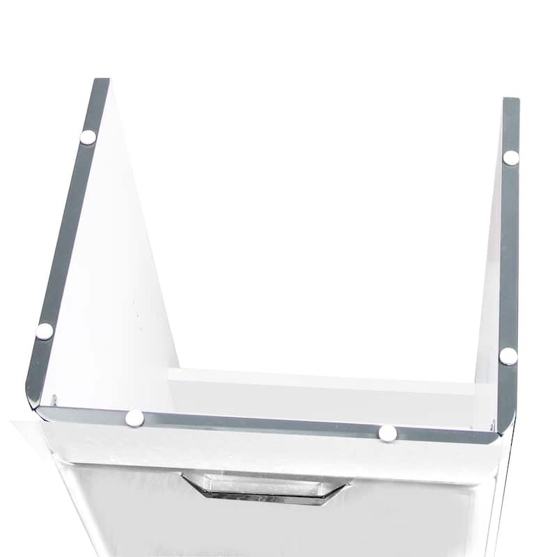 Highpoint Collection White Glossy Modern Floor Vanity Single Door