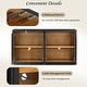 preview thumbnail 7 of 51, Buffet Cabinet with Glass Doors, Arched Cabinet with Adjustable Shelves, Kitchen Storage Cabinet with Rebound Device
