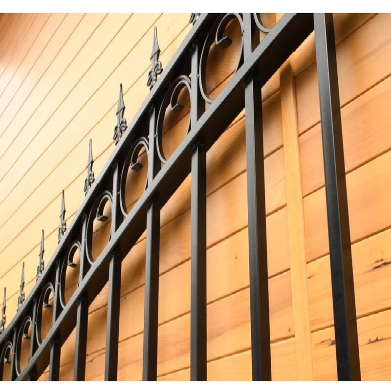 ALEKO Steel Dual Prague Style Driveway 16 ft Gate with Pedestrian Gate - 16 ft x 6 ft / 5 ft x 4 ft