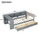 preview thumbnail 5 of 11, Grey Wood Twin Size Platform Bed with Storage Shelves and 2 Drawers
