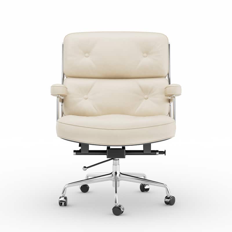 Mid-Back Ergonomic Executive Lobby Chair with Lumbar Support - N/A