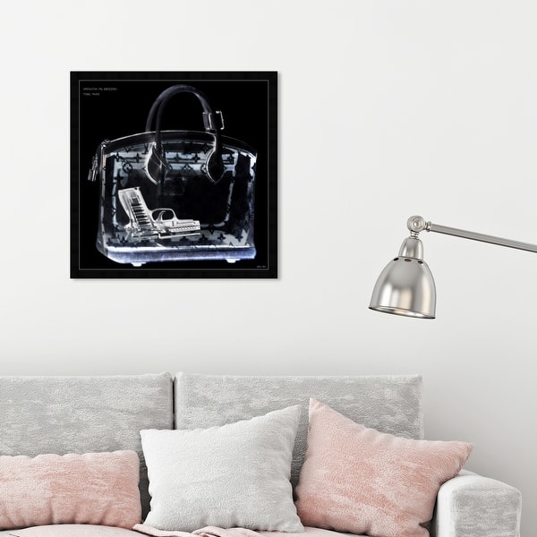 slide 1 of 27, Oliver Gal 'Couture X Ray' Fashion and Glam Framed Wall Art Prints Handbags - Black, White 24 x 24 - Black