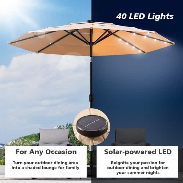 11 ft cantilever patio umbrella with base sunbrella cover Treasure Garden 11' AKZ PLUS Cantilever Umbrella
