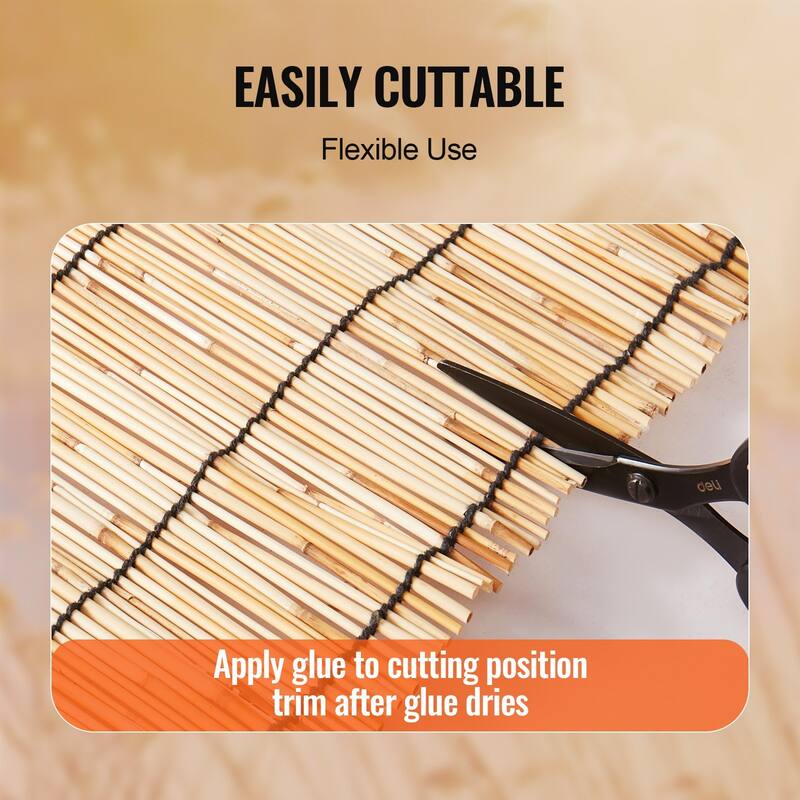 Natural Reed Backyard Landscaping Privacy Blind Fencing Screen Ideal for Outdoor Use - 13.3 ft x 3.3 ft