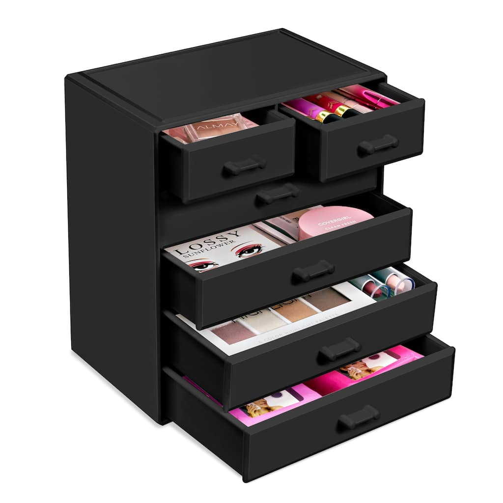 Sorbus Large Acrylic Makeup Organizer and Jewelry Storage Case - 9.50" L x 6.25" W x 11.25" H
