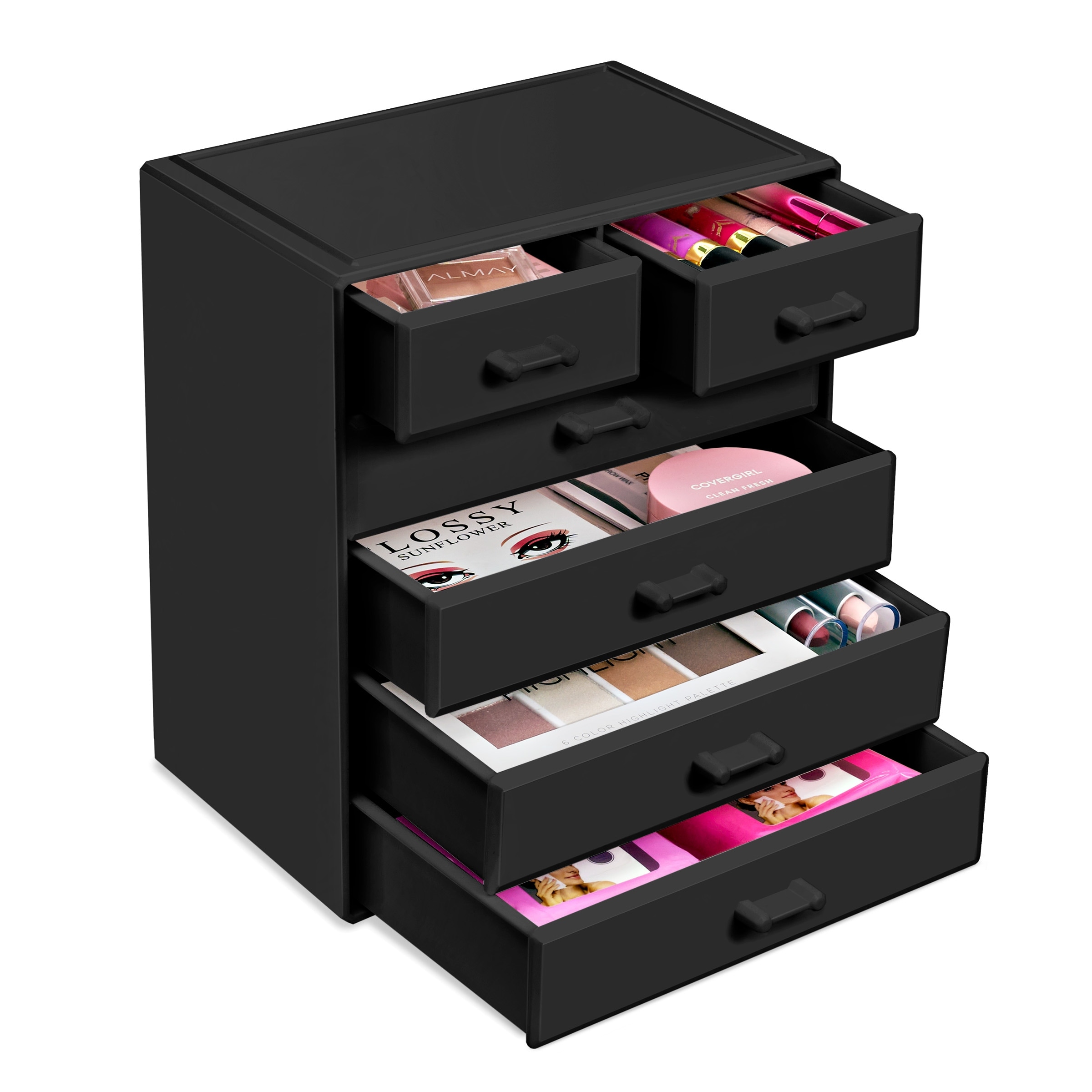 Sorbus Large Acrylic Makeup Organizer and Jewelry Storage Case - 9.50" L x 6.25" W x 11.25" H