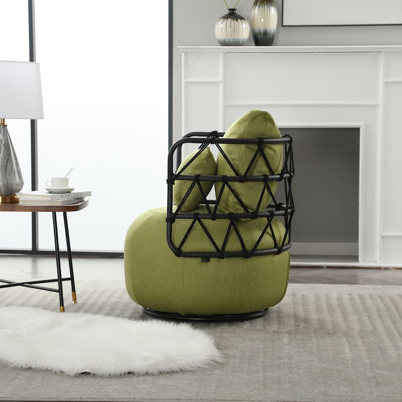 Upholstered Swivel Accent Chair Living Room Chair