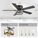 preview thumbnail 5 of 33, 52" Flush Mount 5-Blade Modern Crystal Indoor Ceiling Fan with Light Kit and Remote