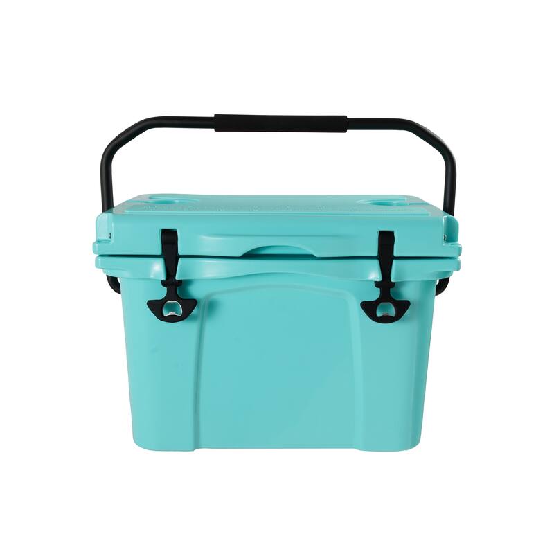 Anmytek 25QT Heavy Duty Rotomolded Insulated Cooler Box with 6 Day Ice Retention Turquoise Portable Hard Cooler