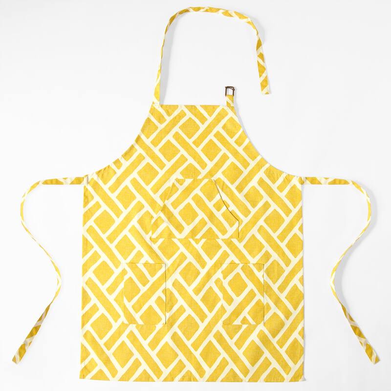 Exclusive Fabrics Martinique Printed Cotton Apron - 27 X 34