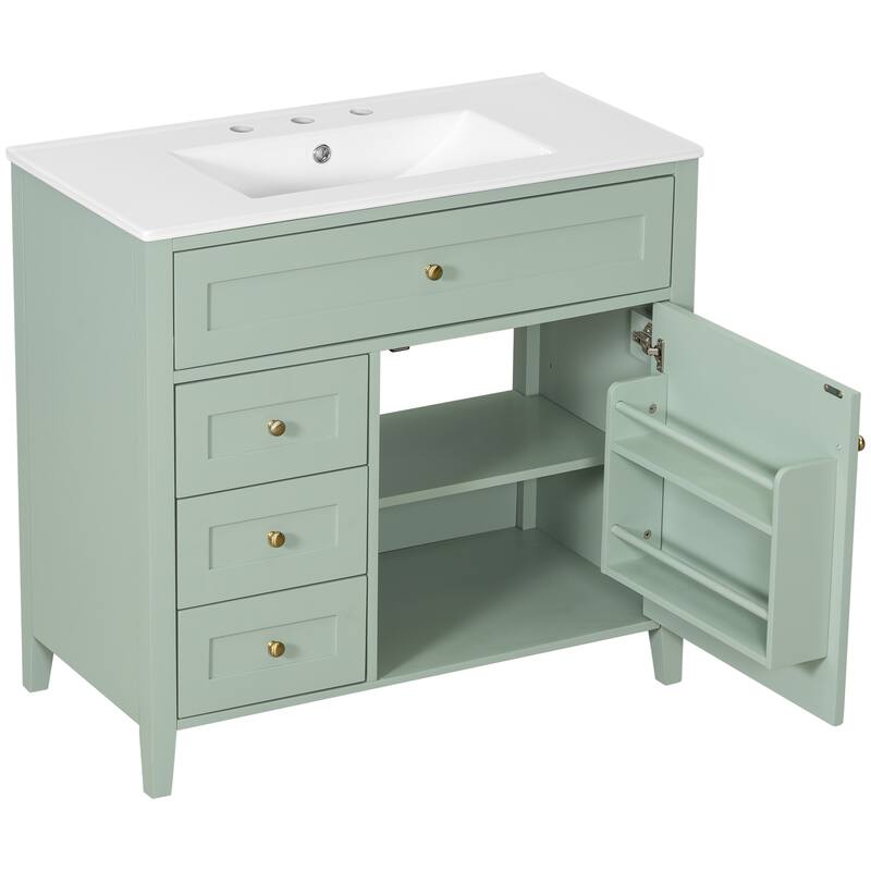 GDFStudio - Adrian Montgomery Modern Freestanding Bathroom Vanity