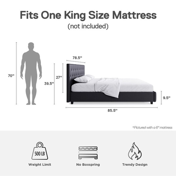 Avenue Greene Darci Faux Leather Upholstered Bed with Storage On Sale Bed Bath Beyond 26960059