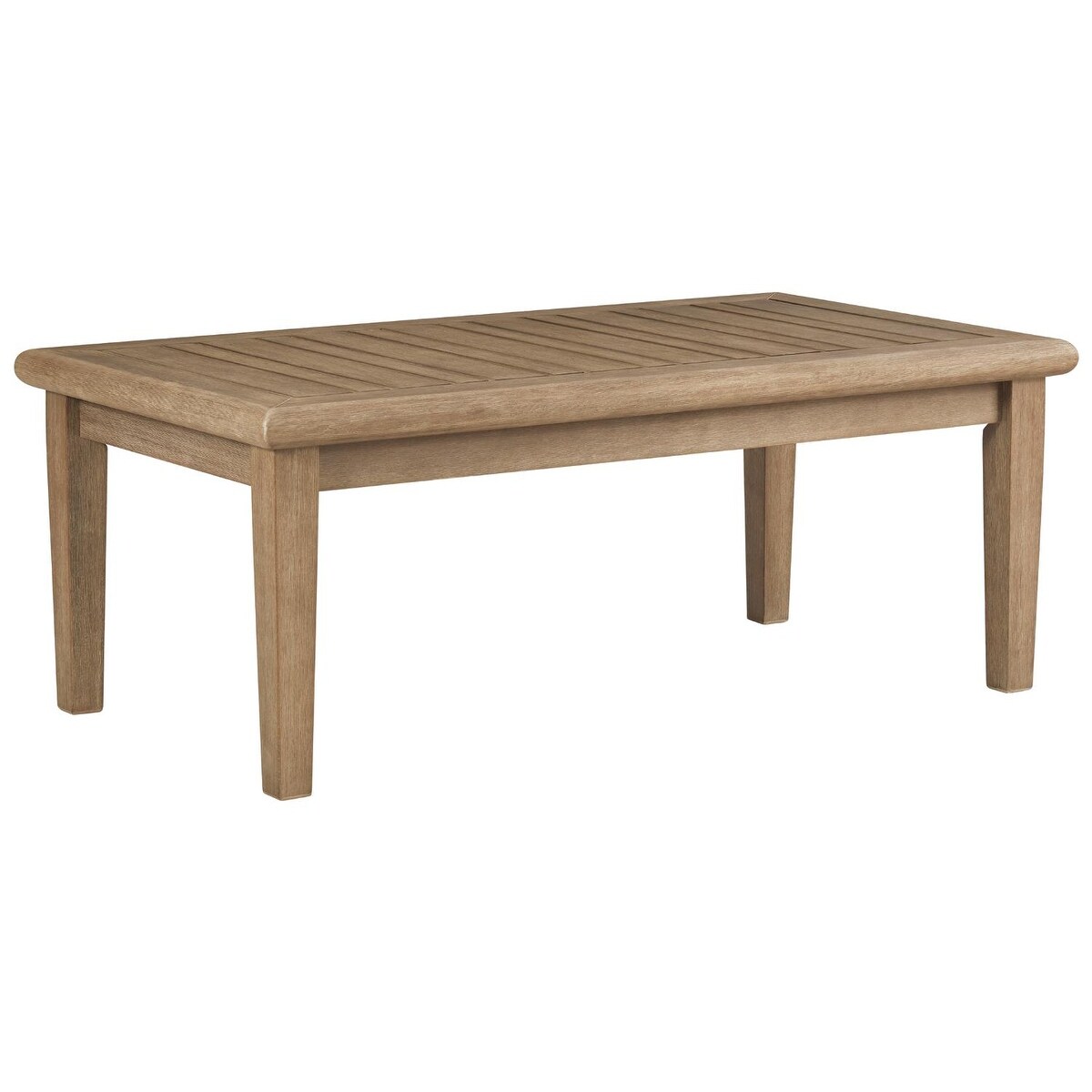 Gerianne Outdoor Brown Rectangular Cocktail Table - 50" W x 26" D x 18.63" H